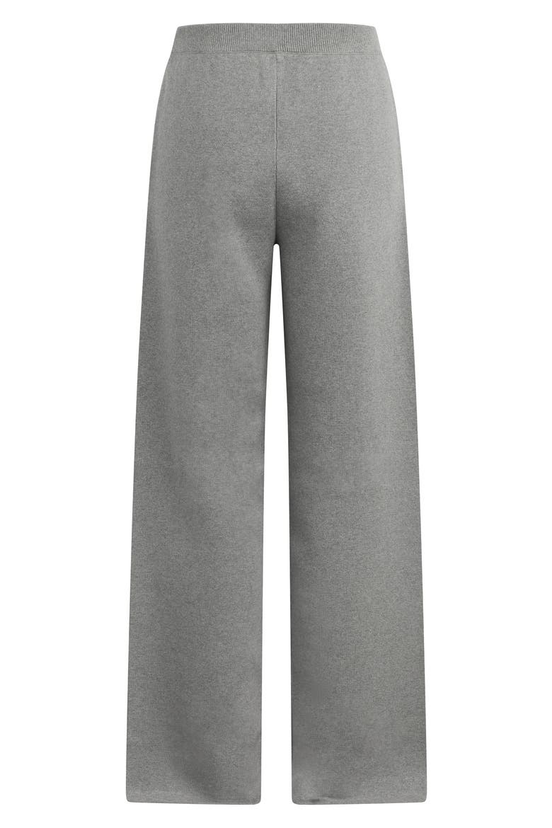 Fatigue Sisters Cotton & Cashmere Wide Leg Sweater Pants, Alternate, color, HEATHER GREY