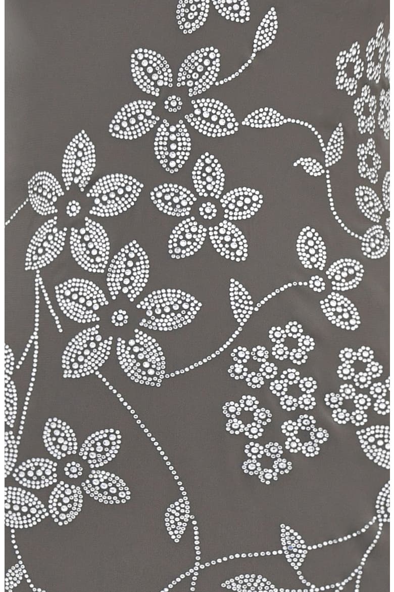Blanca Rhinestone Cocktail Midi Dress, Alternate, color, PEBBLE GREY