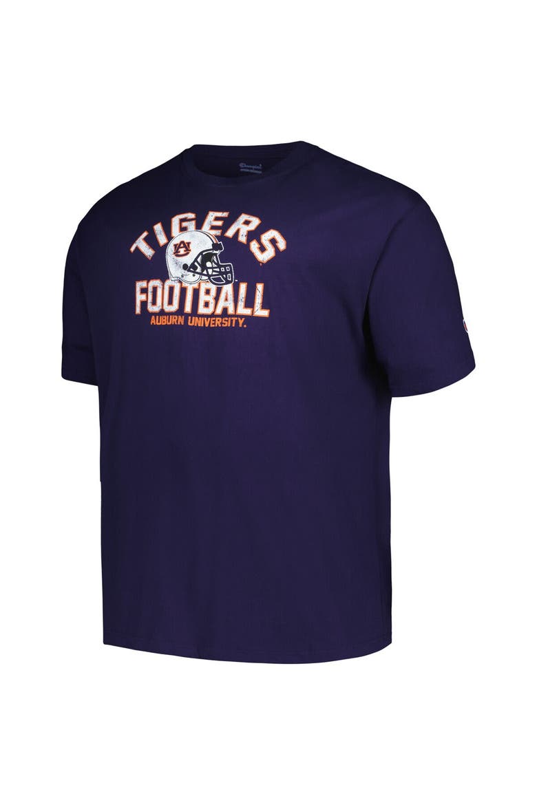 Men's Champion Navy Auburn Tigers Big & Tall Football Helmet T-Shirt, Alternate, color, Navy