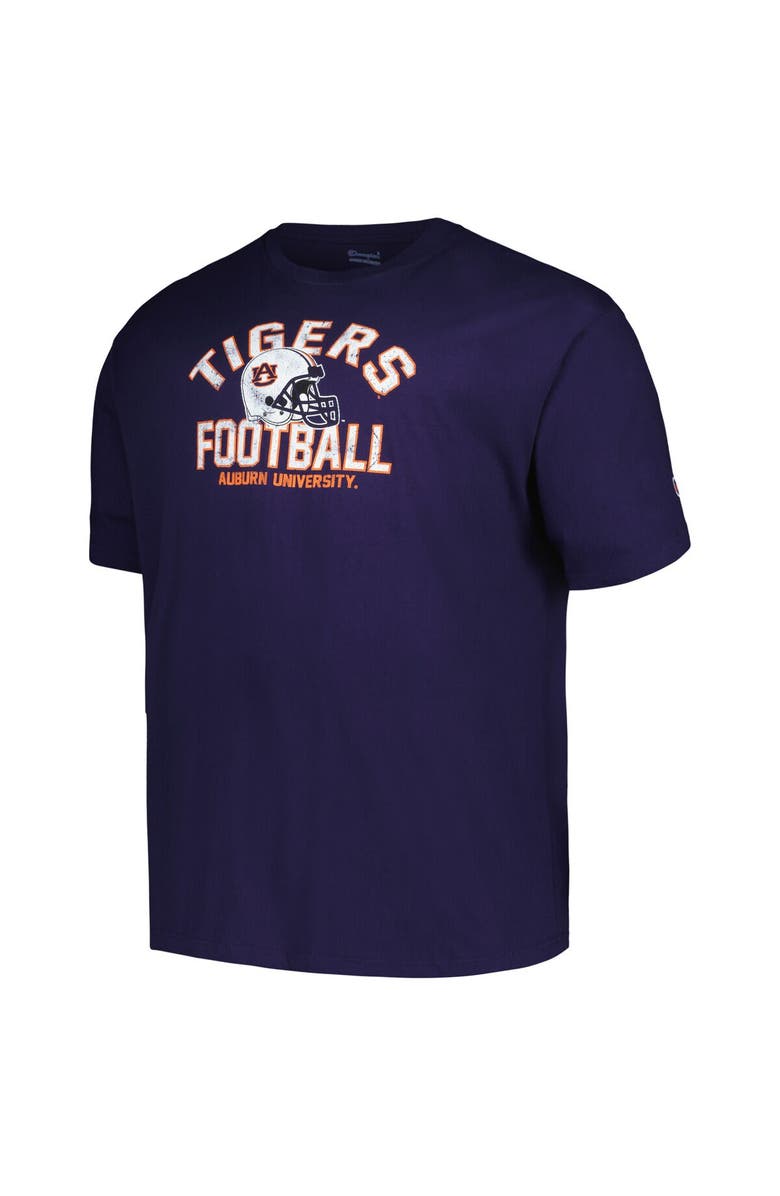Champion Men's Champion Navy Auburn Tigers Big & Tall Football Helmet T-Shirt, Alternate, color, 
