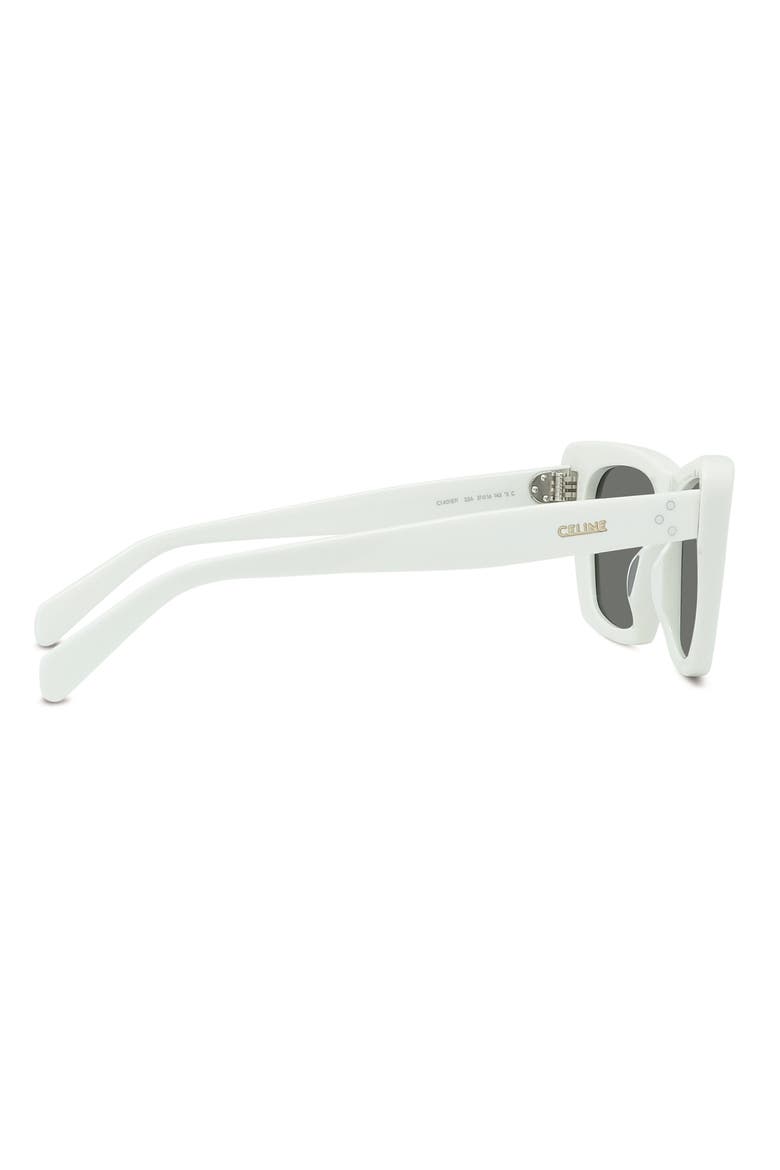 51mm Cat Eye Sunglasses, Alternate, color, IVORY / SMOKE