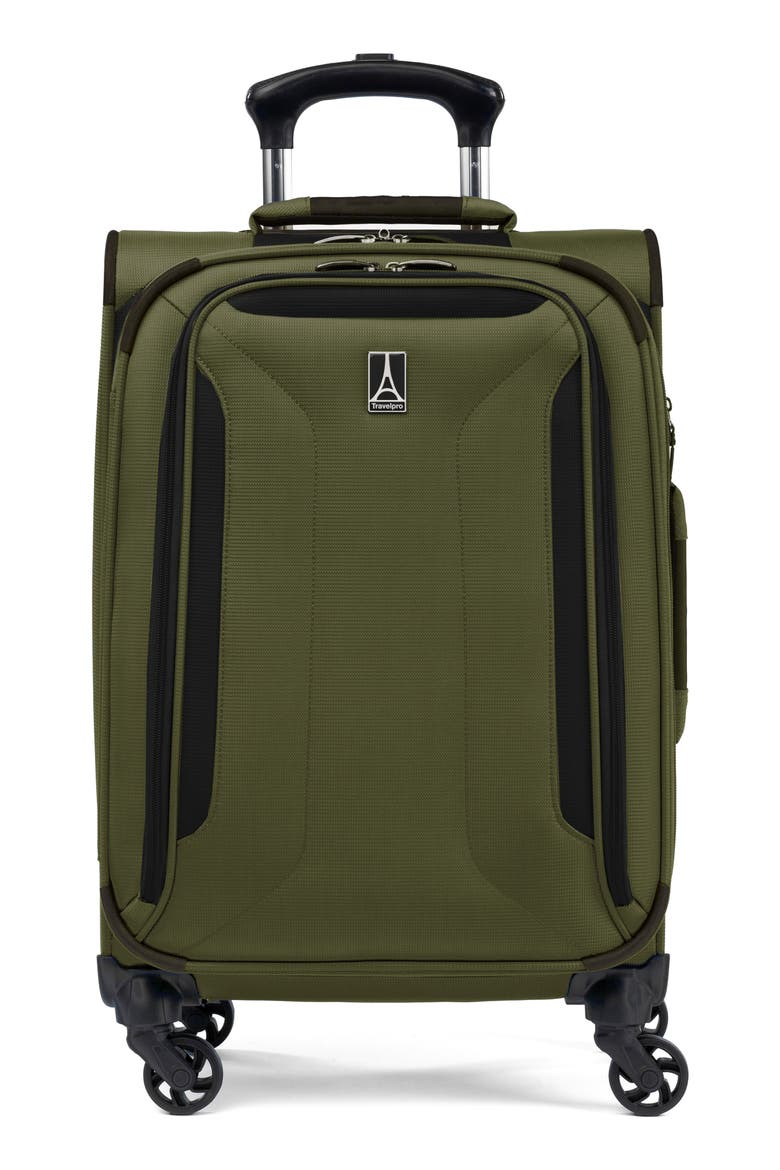 Pilot Air 2 21 Inch Expandable Spinner Suitcase, Main, color, OLIVE/ BLACK