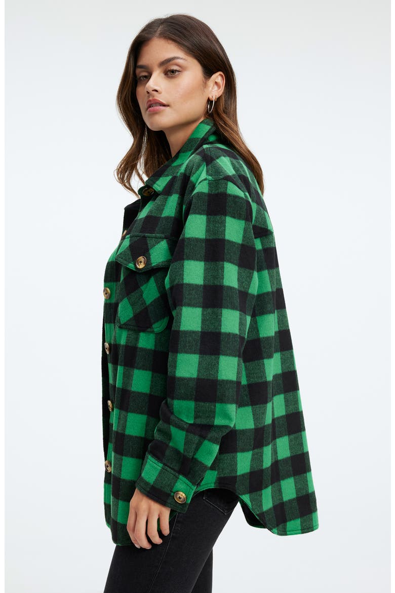 Buffalo Plaid Shacket, Alternate, color, SUMMER GREEN BLACK PLAID