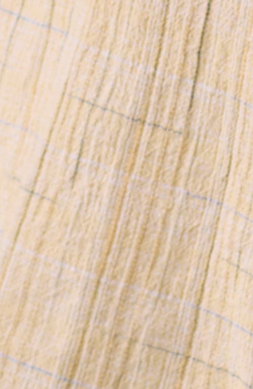 The Normal Brand Freshwater Short Sleeve Button-up Shirt In Sunglow Dobby