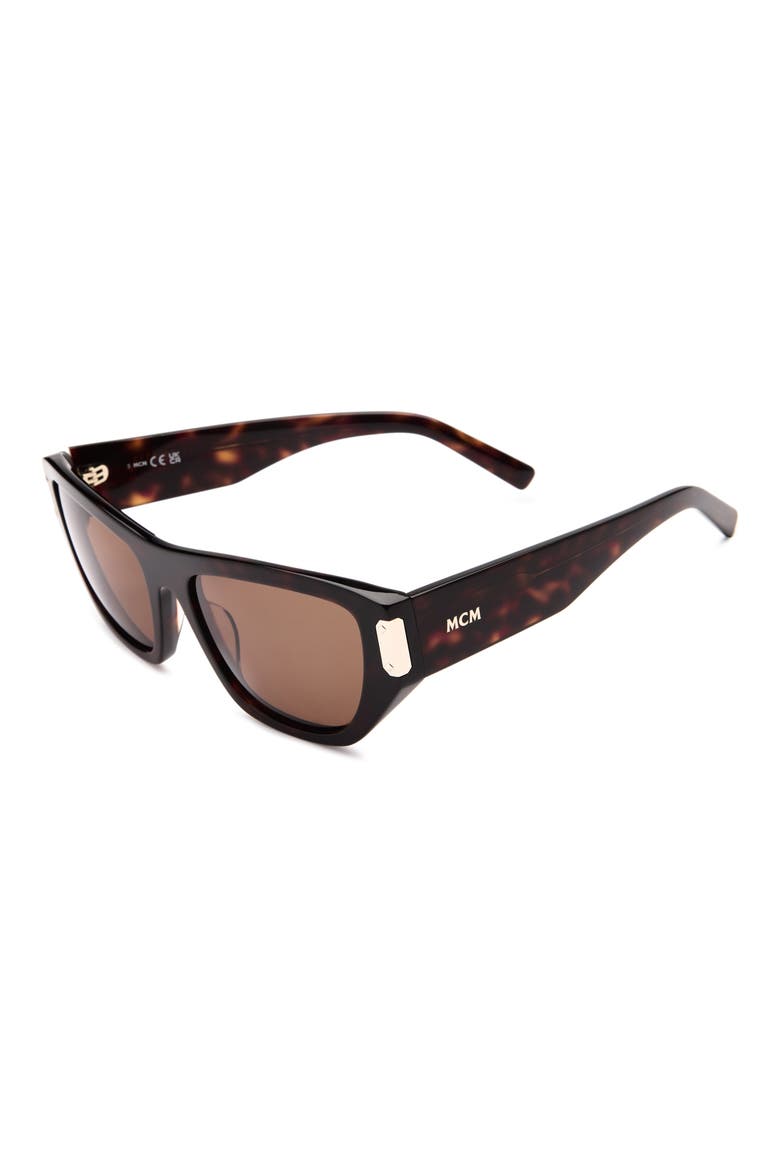 55mm Cat Eye Sunglasses, Alternate, color, DARK HAVANA / ROVIEX