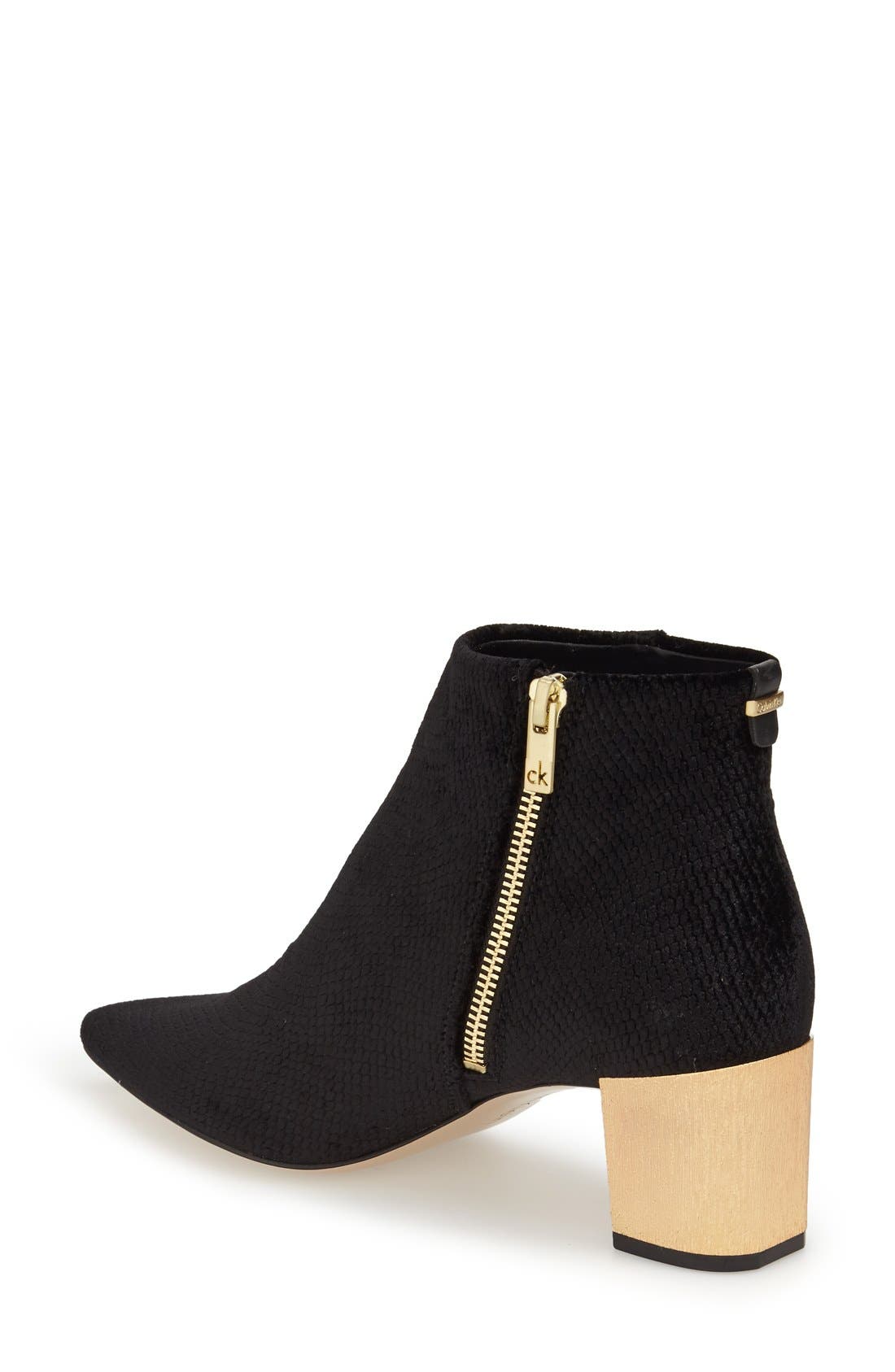Calvin Klein 'Narla' Block Heel Bootie, Alternate, color, 