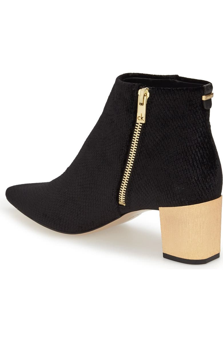 Calvin Klein 'Narla' Block Heel Bootie, Alternate, color,