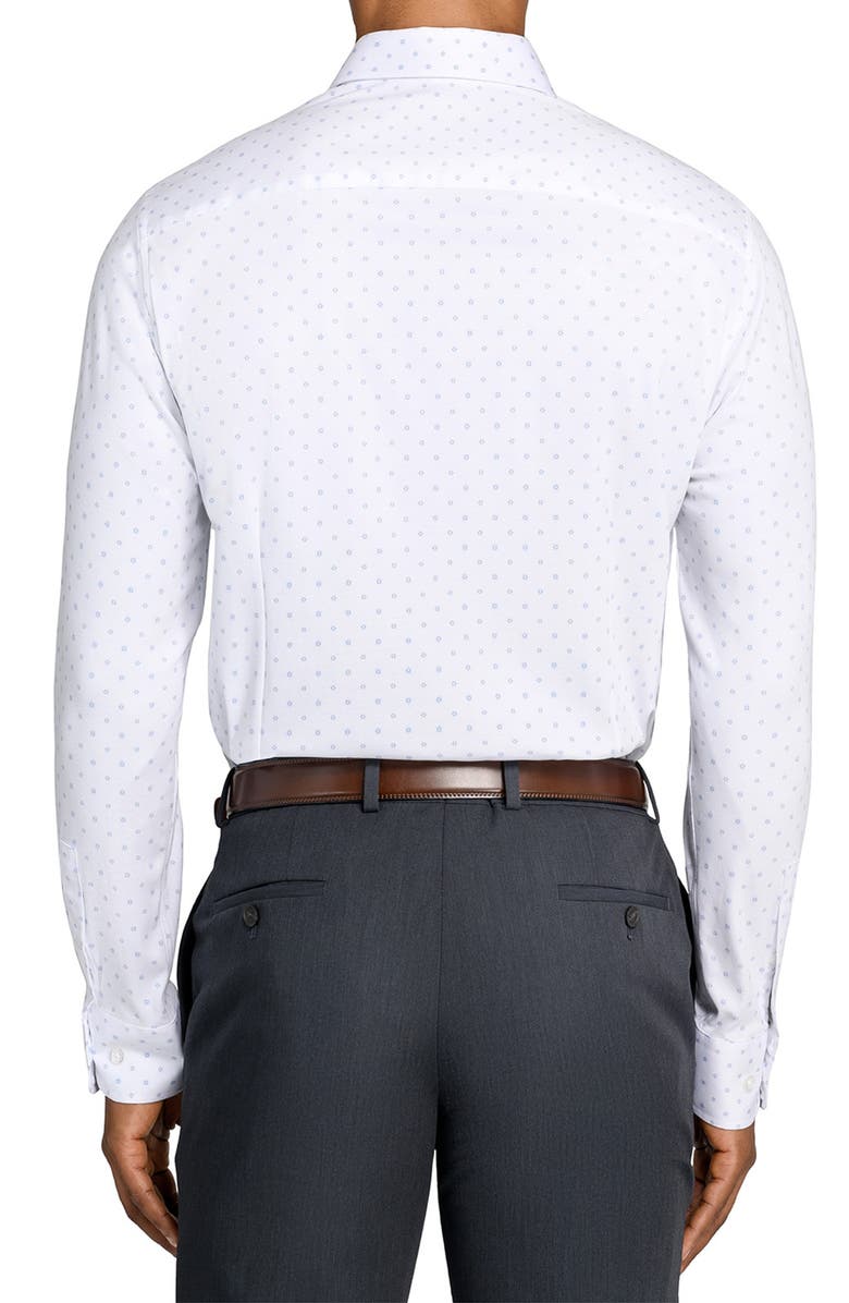 W.R.K Slim Fit Star Geo Print Reworked Dress Shirt, Alternate, color, White/ Blue