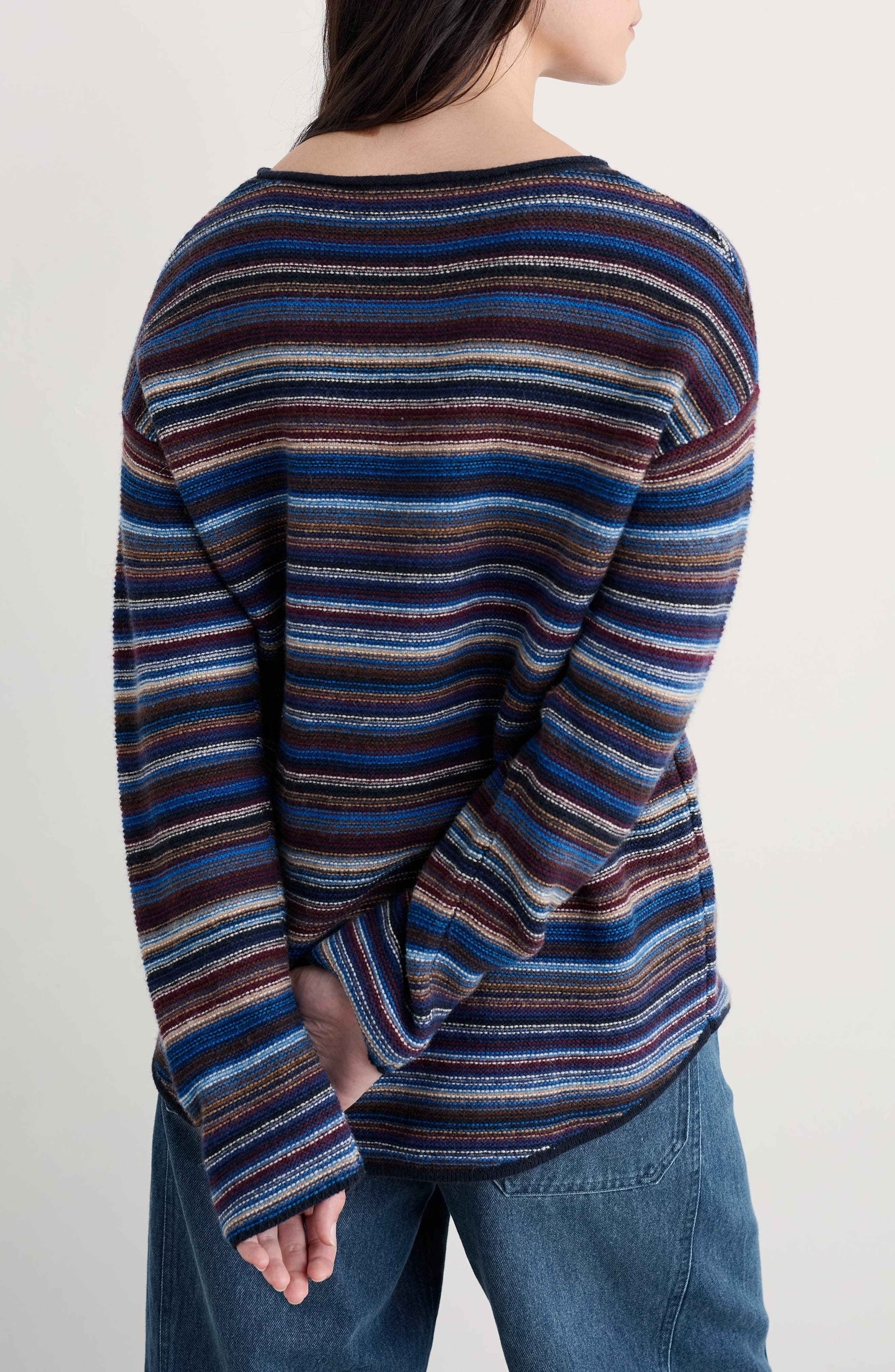 Fruity II Stripe Merino Wool Blend Sweater - image 2