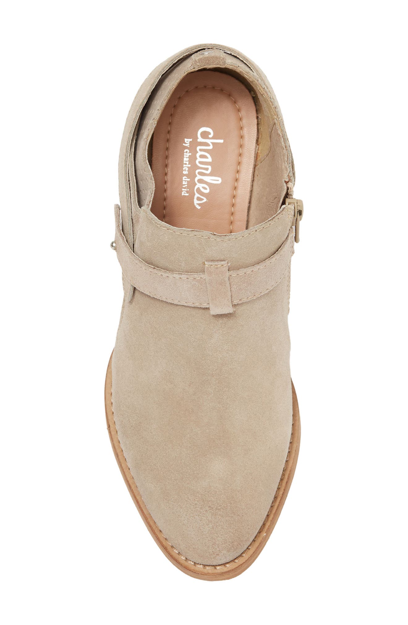Yesina Block Heel Bootie, Alternate, color, DK BEIGE SUEDE