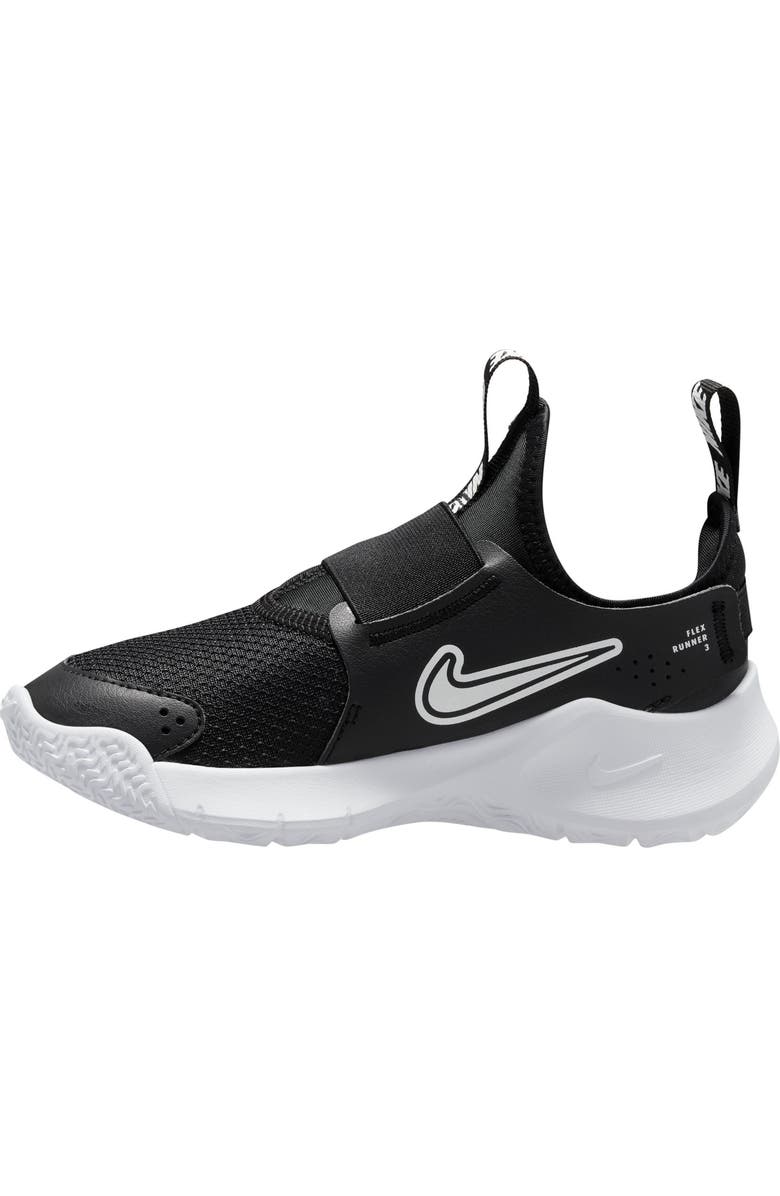 Nike Flex Runner 3 Slip-On Shoe, Alternate, color, Black/ White
