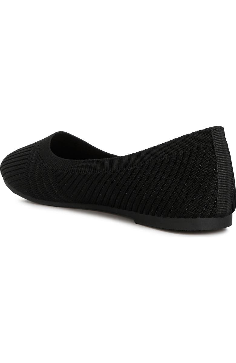 LONDON RAG Ammie Ribbed Knit Ballet Flat, Alternate, color, Black