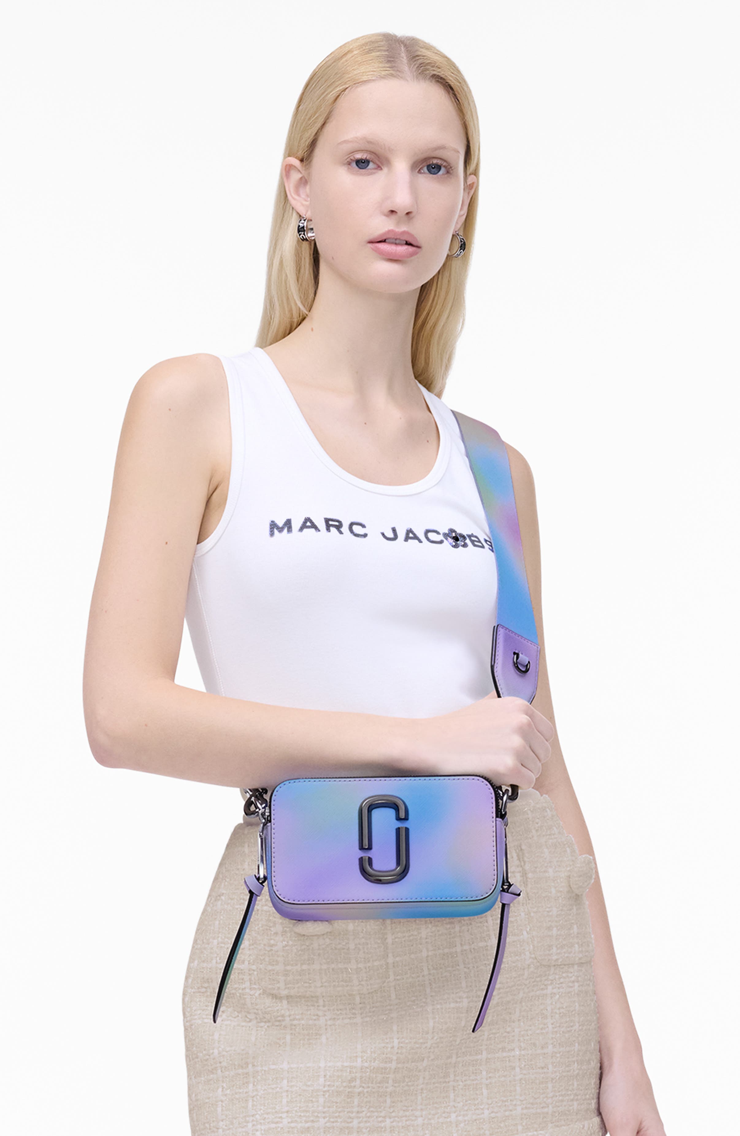 Marc Jacobs The Airbrush Snapshot Bag, Alternate, color, Blue Multi