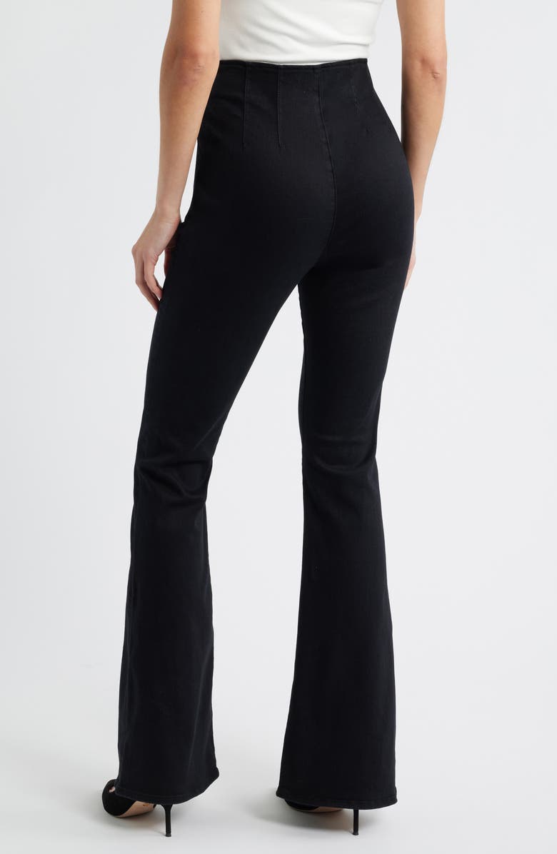 Veronica Beard Beverly Off-Duty High Waist Flare Jeans, Alternate, color, Onyx