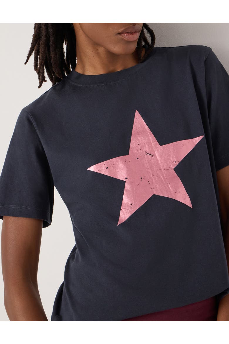 Bea Graphic Star T-Shirt, Alternate, color, Navy Blue