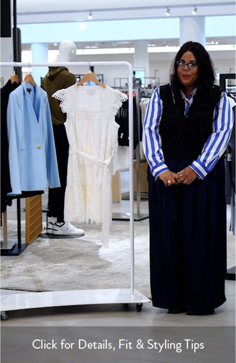 Mireya Cotton & Linen Eyelet Minidress, sales video thumbnail