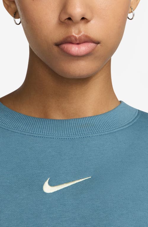 Nike Phoenix Fleece Crewneck Sweatshirt In Blue
