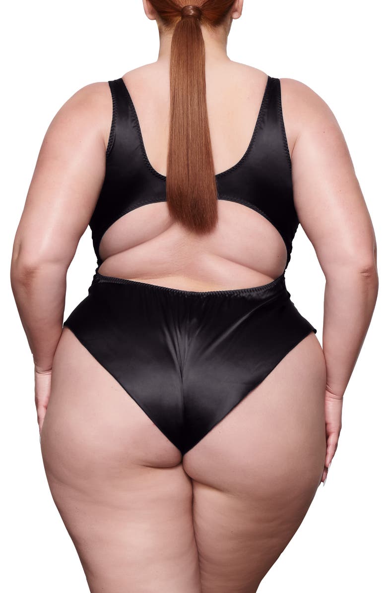 SKIMS Woven Shine Collection Teddy, Alternate, color,