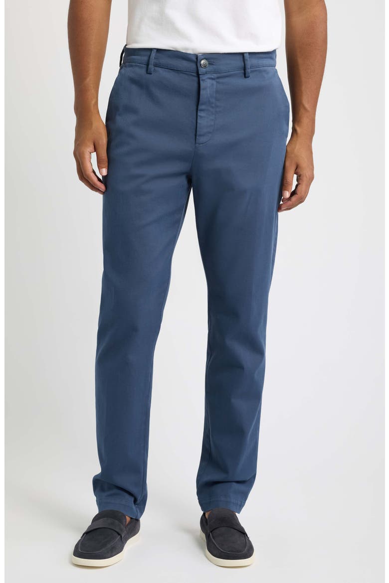 Regular Fit Gabardine Trousers, Main, color, BLUE