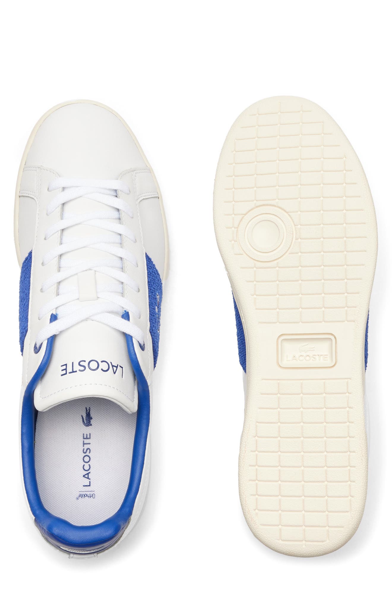 Lacoste Carnaby Pro Sneaker, Alternate, color, White/ Blue