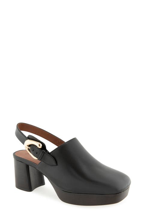 ローファー・オックスフォード Courreges 125SCS108VY0003 Closed Heritage shadow mules HERITAGE LEATHER MULES - courrèges