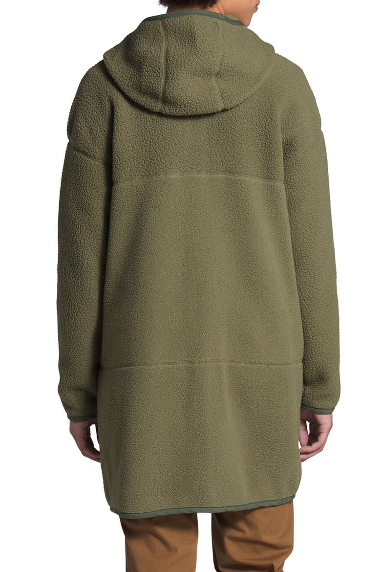 Mashup Fleece Hooded Coat, Alternate, color, BURNT OLIVE GRN/NEW TAUPE GRN