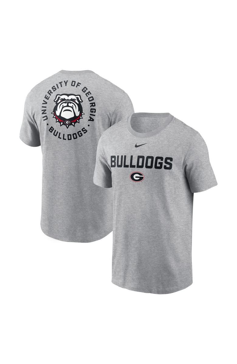 Nike Men's Nike Heather Gray Georgia Bulldogs Campus 2-Hit T-Shirt, Main, color, 