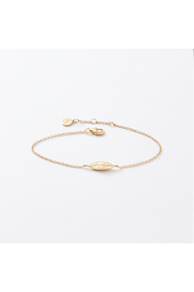 Viola Double Sided Pearl and Topaz Bracelet, Main, color, Gold