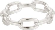 Adornia Silver Plated Link Ring