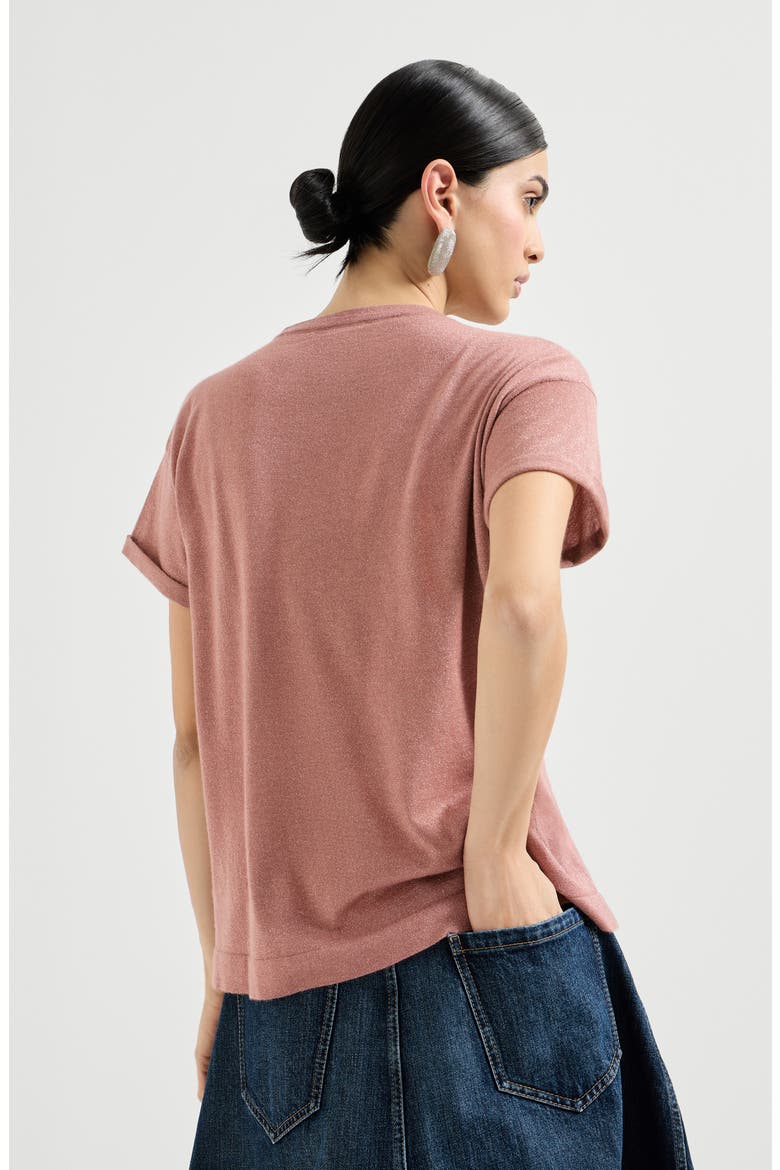 Cashmere and silk lightweight sweater, Alternate, color, Pink