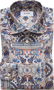 Eton Slim Fit Paisley Dress Shirt