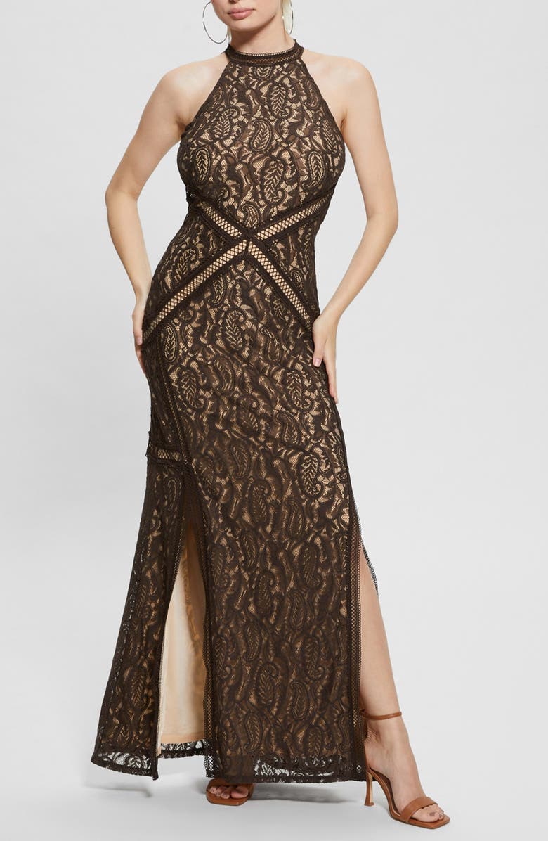 GUESS Liza Lace Dress, Main, color, 