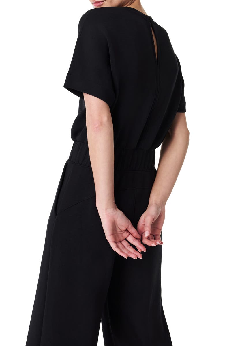 SPANX<sup>®</sup> AirEssentials Short Sleeve Crop Wide Leg Jumpsuit, Alternate, color, 