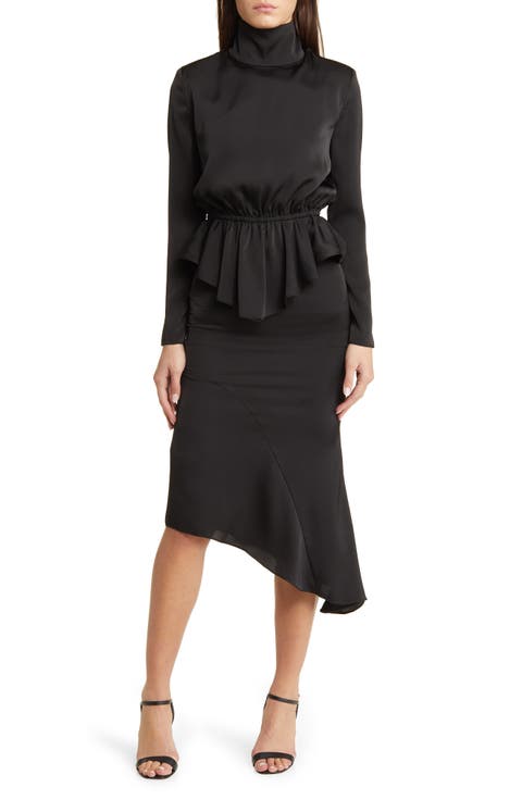 Roxy Long Sleeve Top & Asymmetric Hem Skirt
