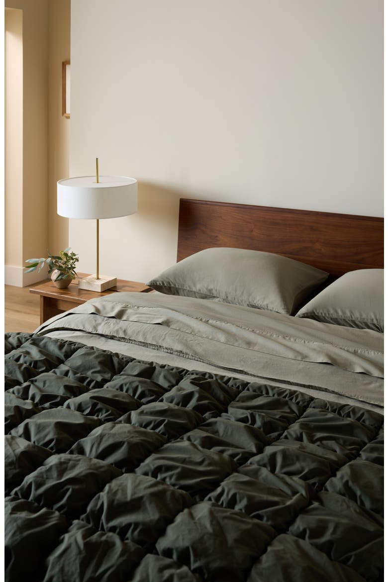 Soft Luxe Organic Cotton Sateen Sheet Set (Nordstrom Exclusive), Alternate, color, MOSS