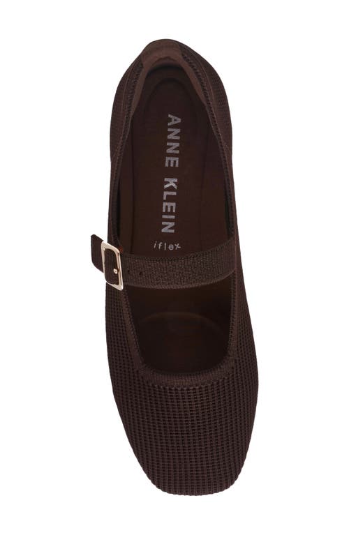 Anne Klein Mabel Mary Jane Flat In Brown