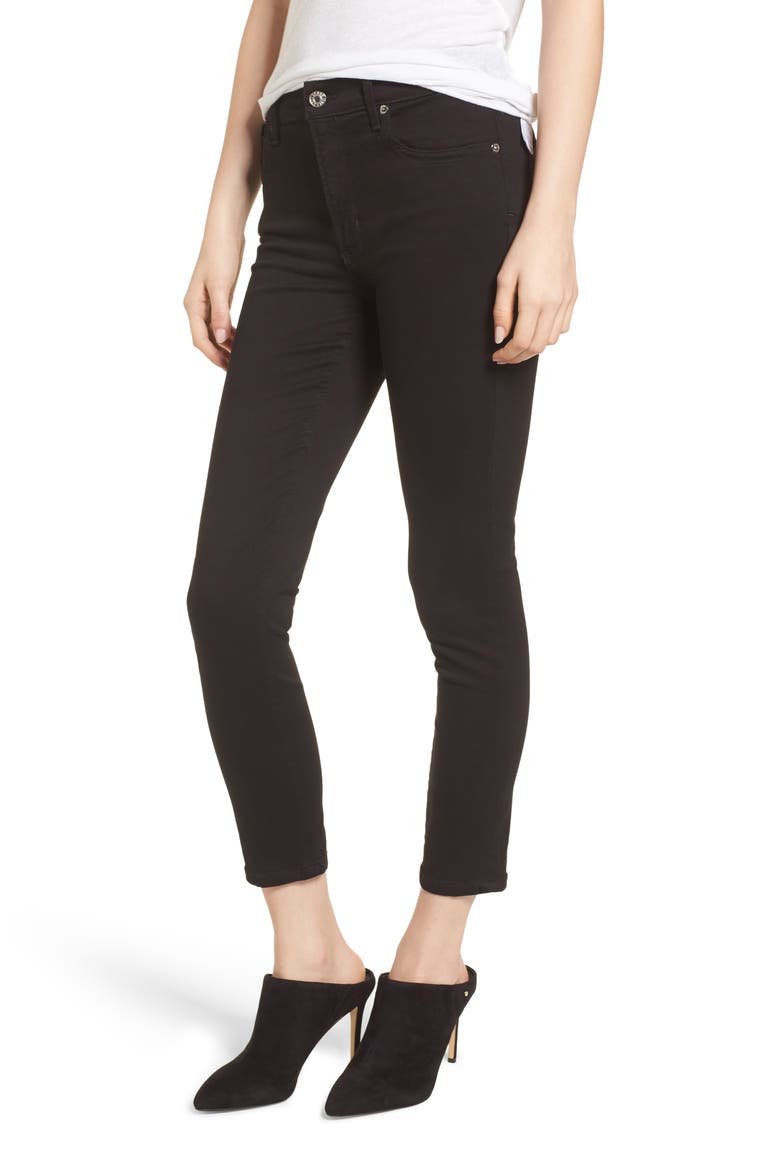 Sophie High Waist Crop Skinny Jeans, Main, color, JET