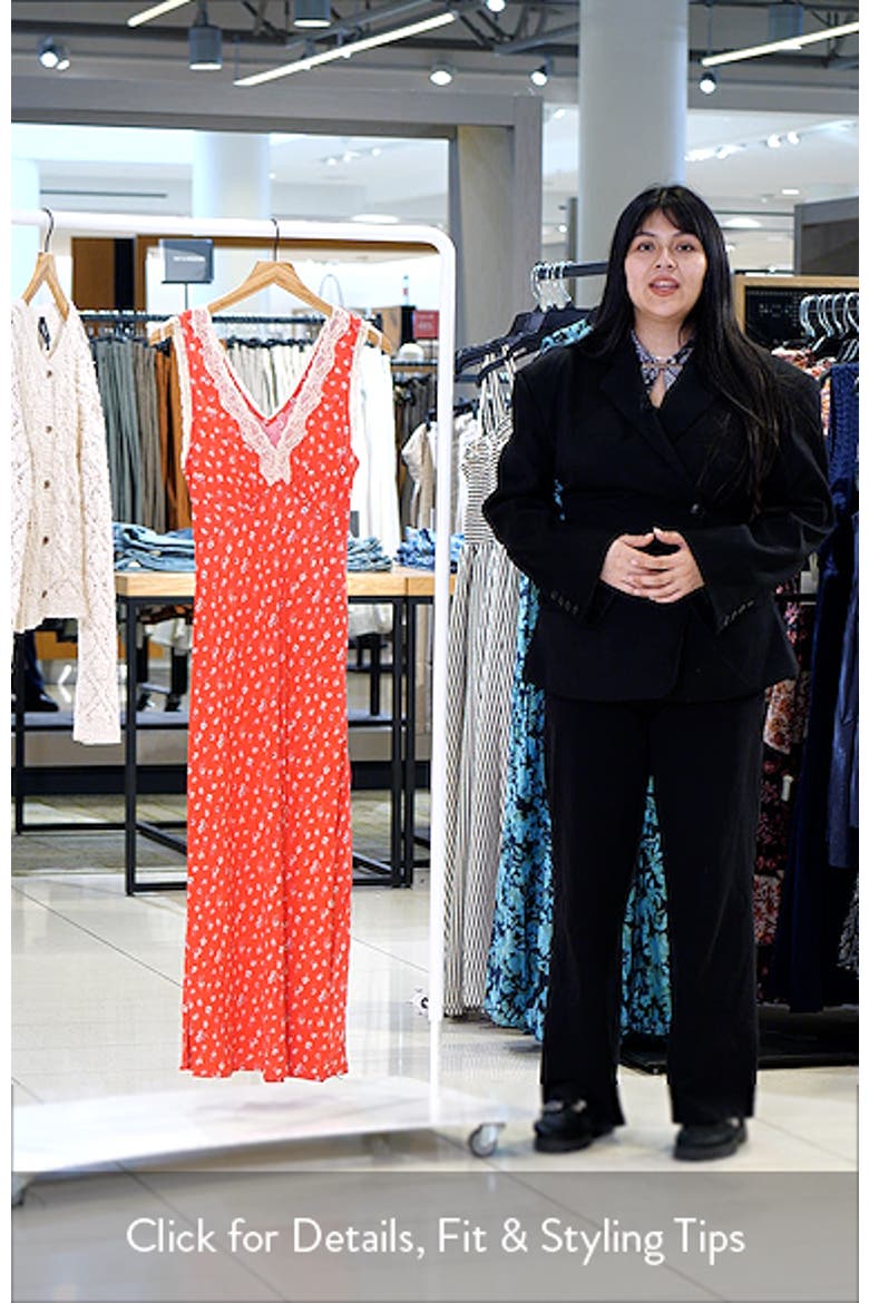 Simone Lace Detail Ditsy Slipdress video