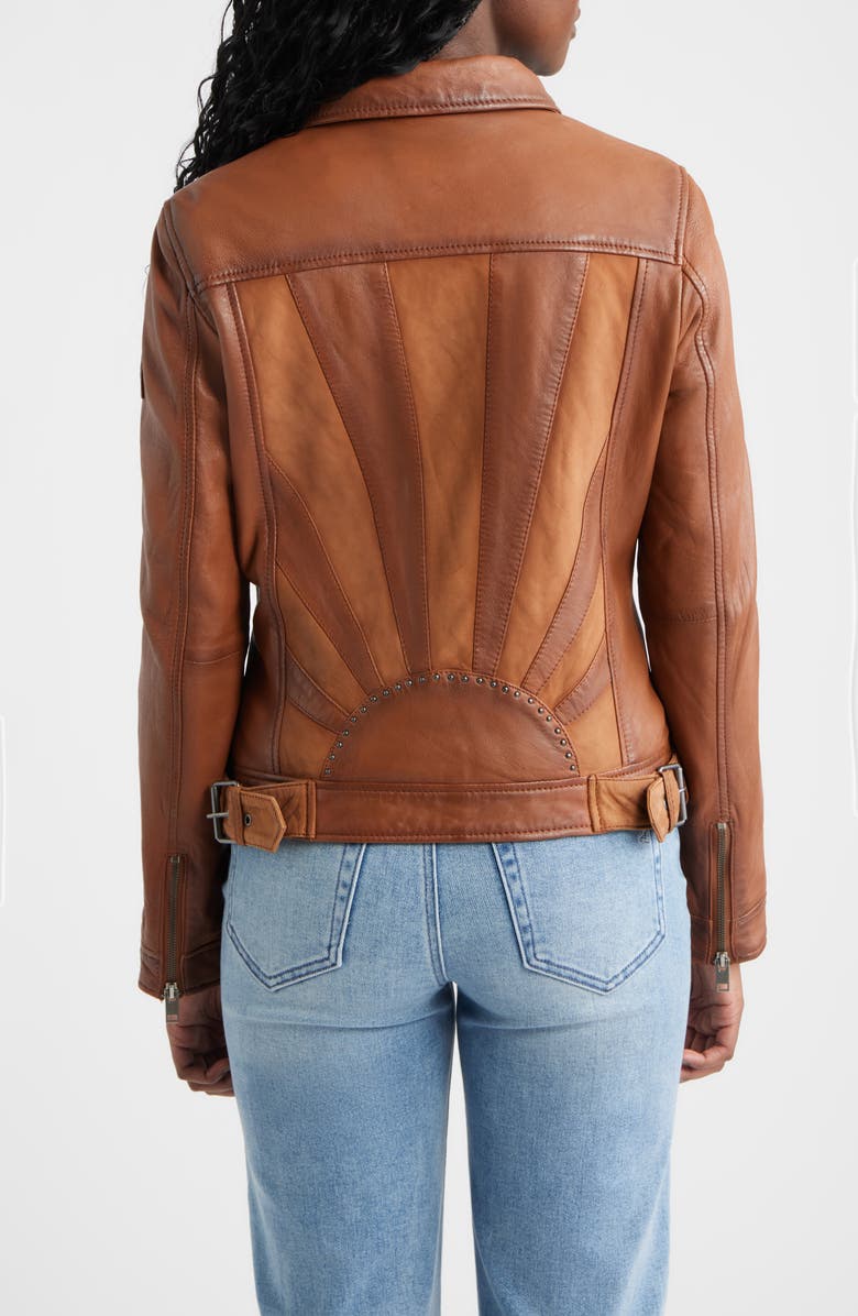 MAURITIUS Sunny 2 Leather Jacket, Alternate, color, Cognac