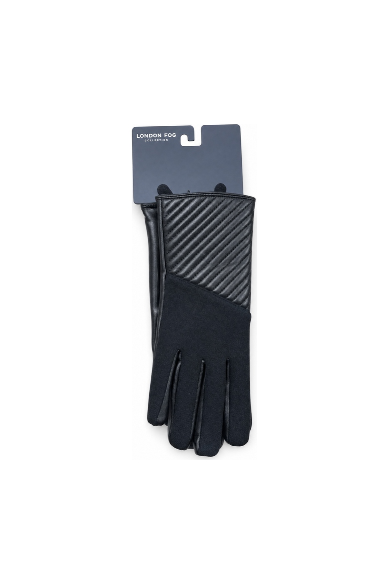 Women's Faux Leather Quilted Fashion Glove, Alternate, color, Black