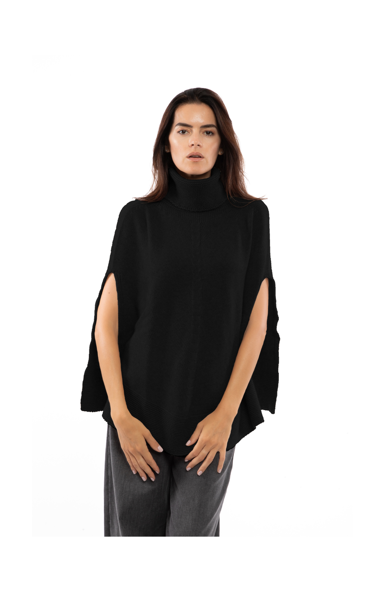 Monticelli Cashmere Pure Cashmere Turtleneck Poncho, Main, color, 