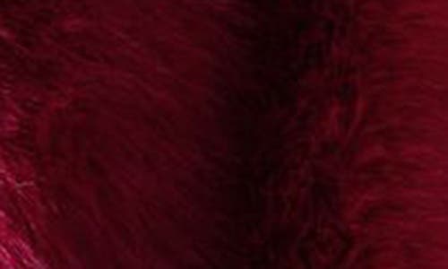 Lk Bennett Noah Faux Fur Jacket In Red