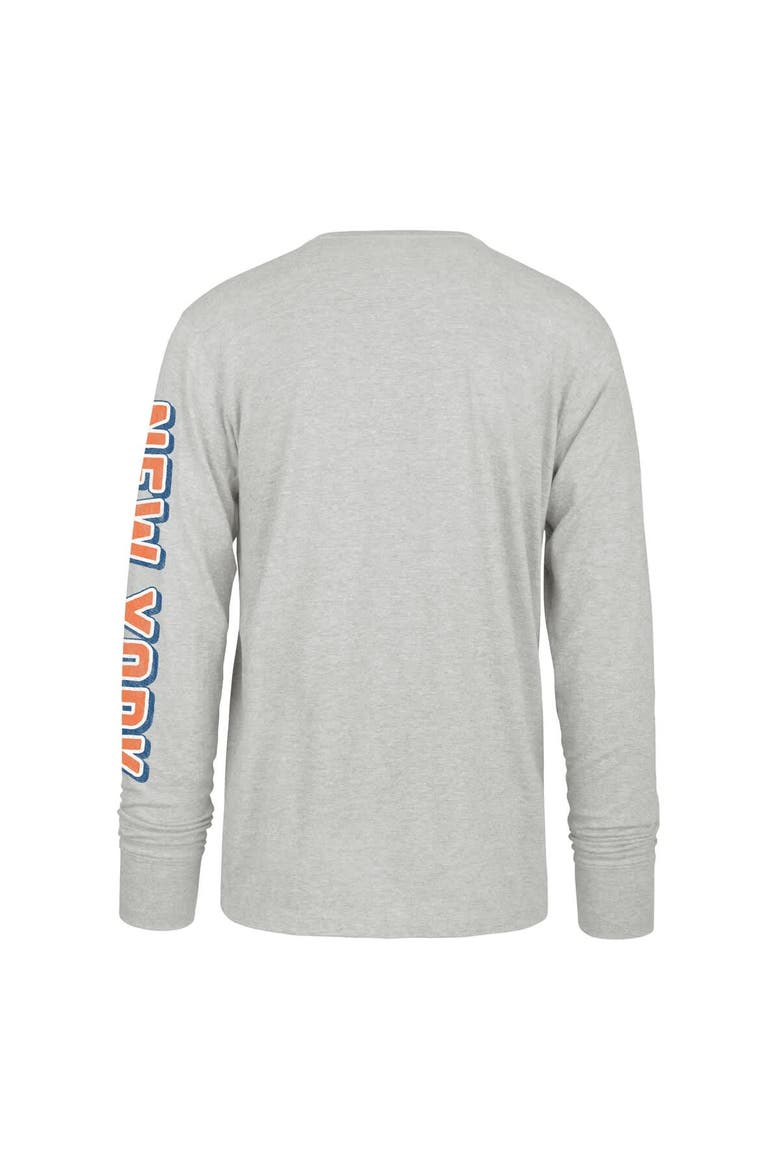 Men's '47  Gray New York Mets Big & Tall Distressed Franklin Long Sleeve T-Shirt, Alternate, color, Gray