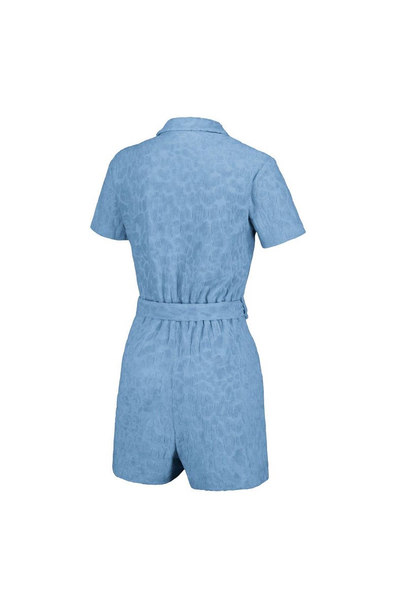 LUSSO Women's Lusso Blue New York Yankees Trixie Cheetah Romper, Alternate, color, Blue