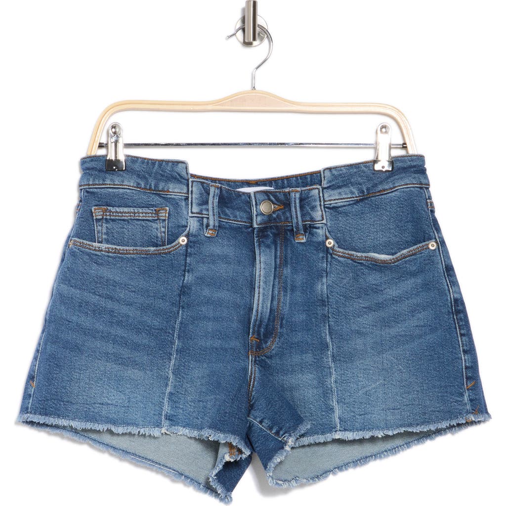 Good American Good '90s Seamed Denim Shorts In I671