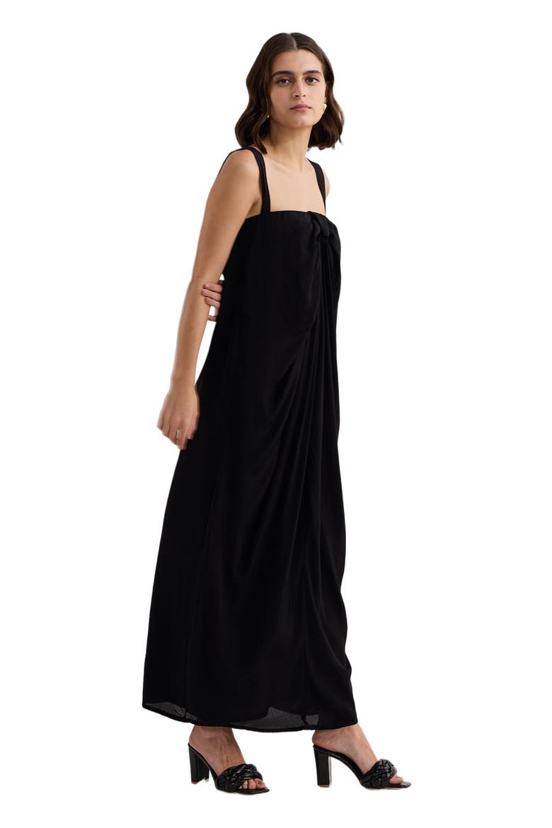 Twilight Twist Strappy Maxi Dress in Black, Alternate, color, Solid