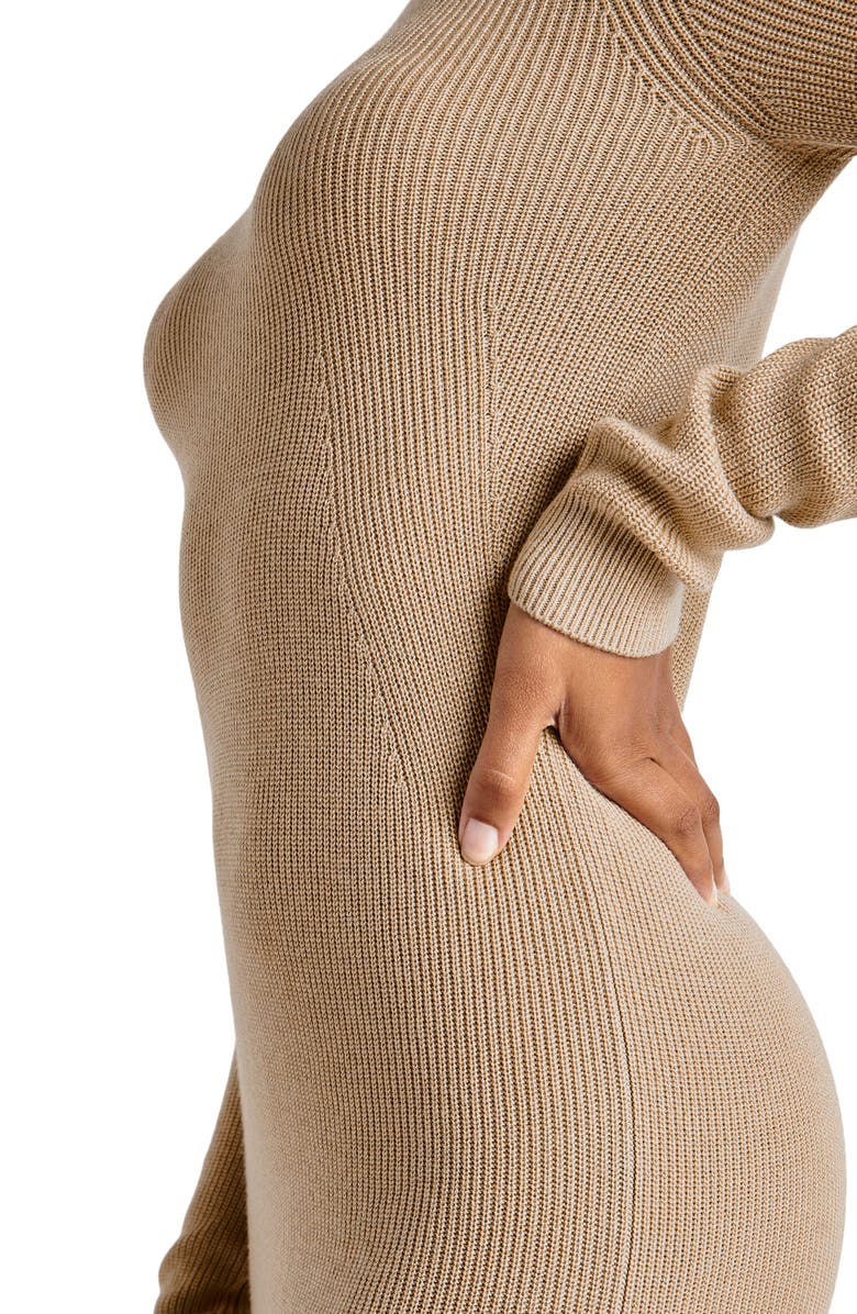 Splendid Silvana Long Sleeve Turtleneck Ribbed Sweater Dress, Alternate, color,