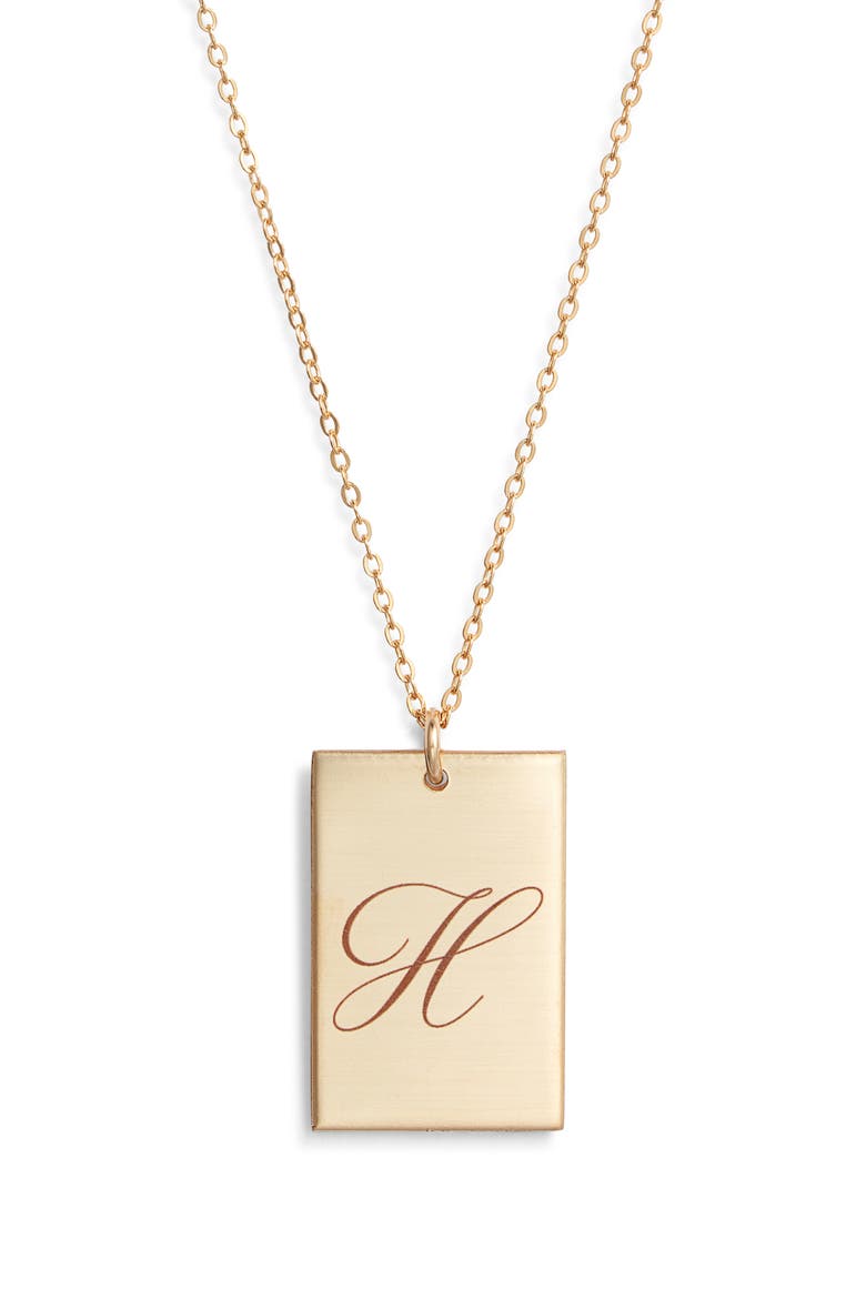 Stella Initial Pendant Necklace, Main, color, GOLD / H