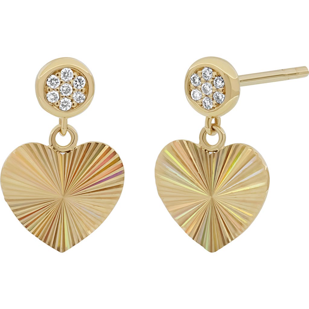Bony Levy Bl Icon Heart Drop Earrings In 18k Yellow Gold