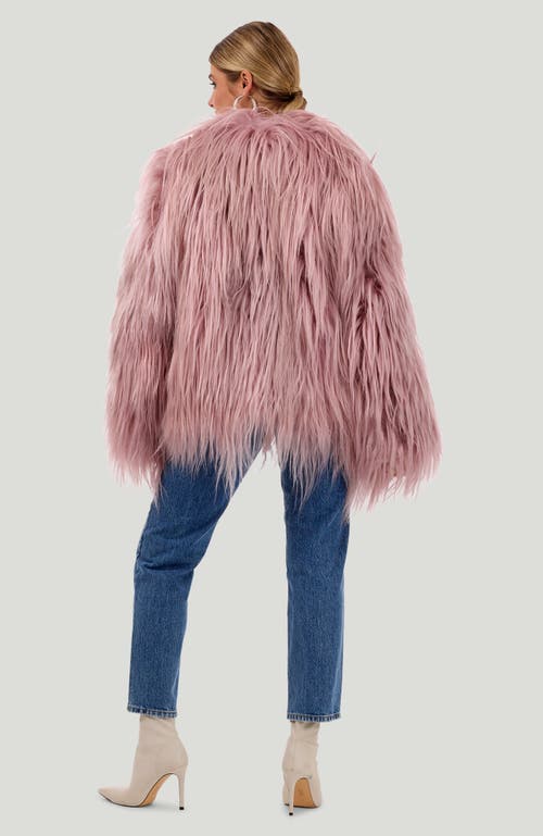 Gorski Collarless Goat Jacket In Pink